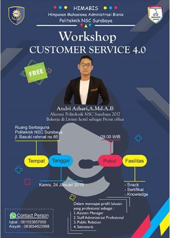 Workshop Customer Service 4.0 - Program Studi Diploma 3 Administrasi ...