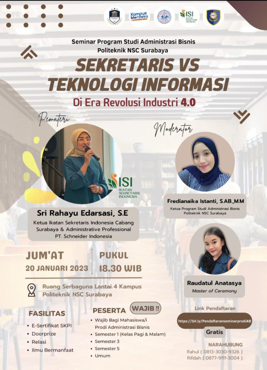 SEMINAR PRODI ADMINISTRASI BISNIS DAN ISI (IKATAN SEKRETARIS INDONESIA ...