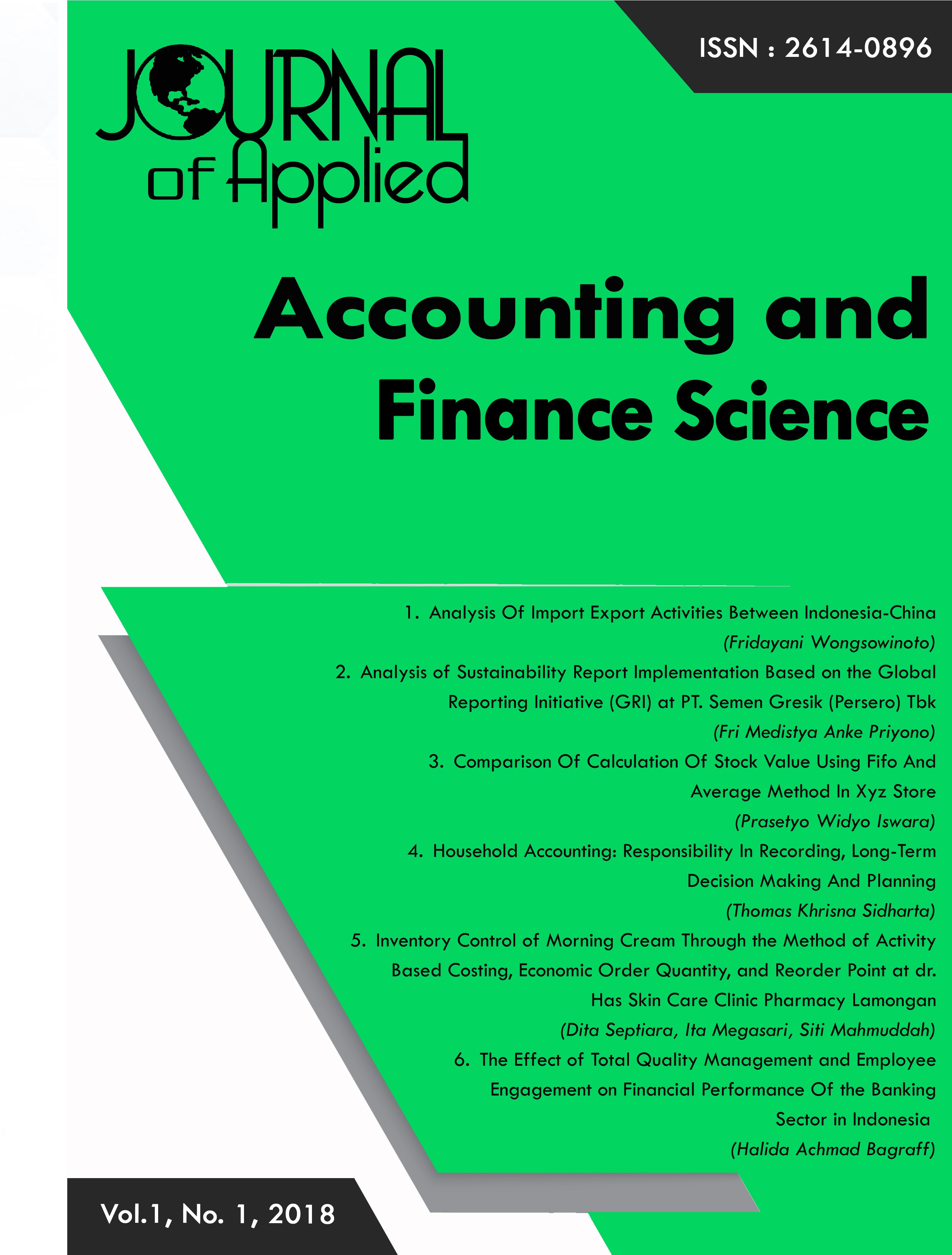 					View Vol. 1 No. 1  September (2019): Journal of Apllied Accounting and Finance Science
				