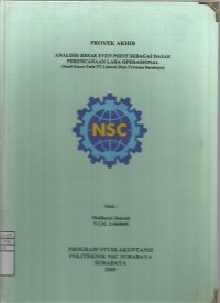 Image of Laporan Tugas Akhir Analisis Break Even Point sebagai Dasar Perencanaan Laba Operasional