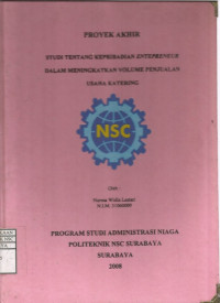 Image of Laporan Tugas Akhir Studi Tentang Kepribadian Entepreneur Dalam Meningkatkan Volume Penjualan Usaha Katering