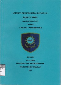 Image of Laporan Praktik Kerja Lapangan CV. Pixel Jalan Raya Menur No. 72 Surabaya
