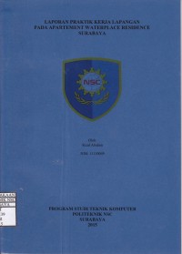 Image of Laporan Praktik Kerja Lapangan Apartment Waterpalace Residence Surabaya