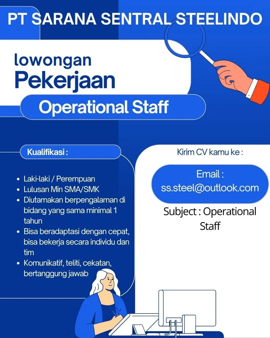 Lowongan PT Sarana Sentra Steelindo