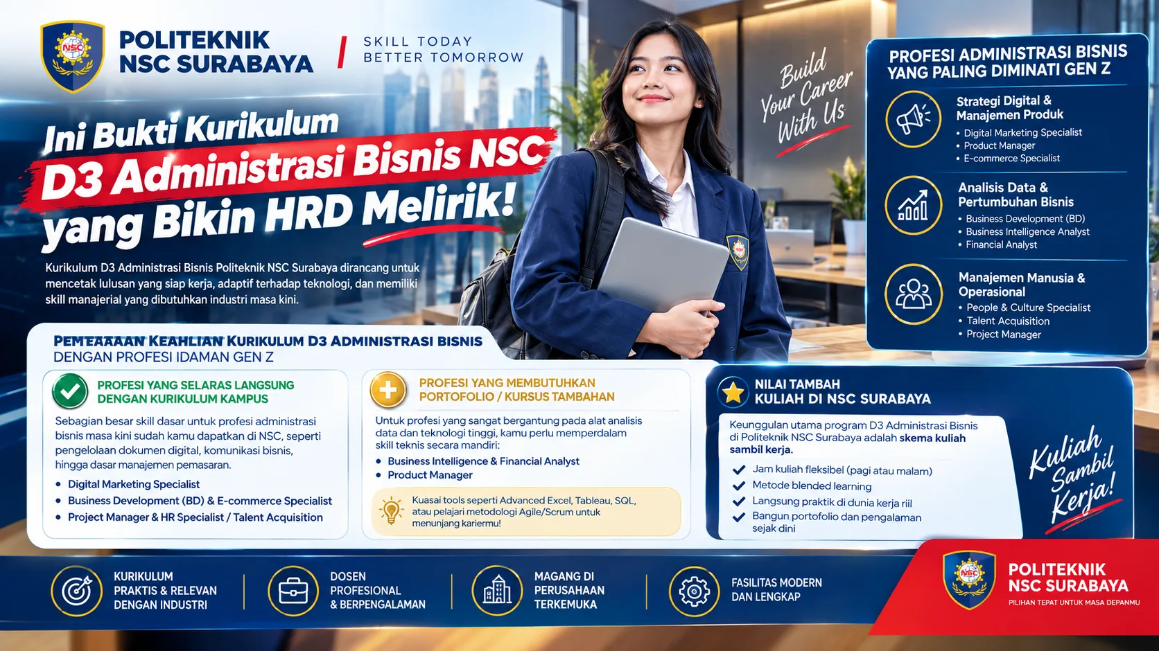Ini Bukti Kurikulum D3 Administrasi Bisnis NSC yang Bikin HRD Melirik!